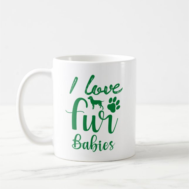 Eu Amo Meus Bebês de Pelúcia Caneca de Café para A (Esquerda)
