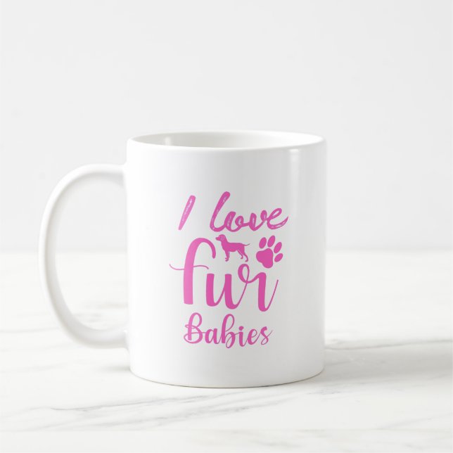 Eu Amo Meus Bebês de Pelúcia Caneca de Café para A (Esquerda)