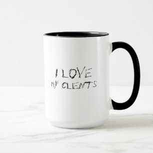 Eu amo meus clientes - urbanos, caneca nervosa do