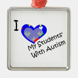Eu amo meus estudantes com o ornamento do