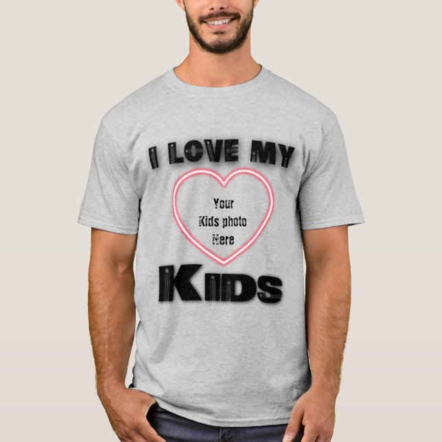 Eu amo meus filhos camisa, camisas de amor, mulher (Frente)