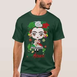 Eu amo México Viva México Camisa mexicana Frente 1