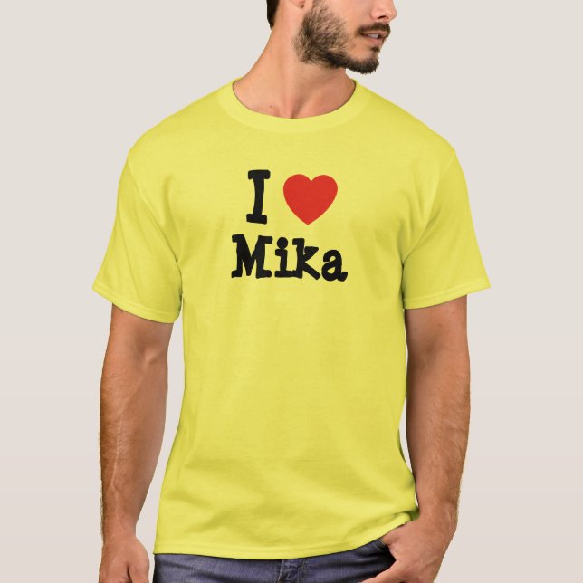 Eu amo Mika Heart T-Shirt (Frente)