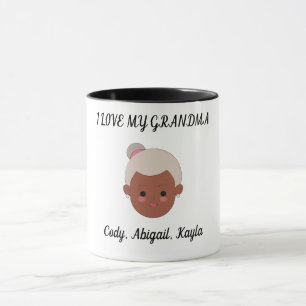 "Eu amo minha avó" duas xícara de café tonta.
