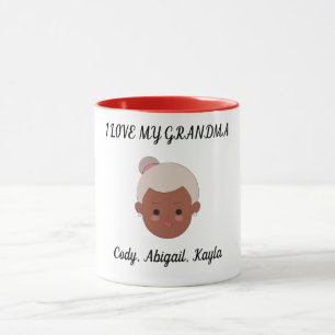 "Eu amo minha avó" duas xícara de café tonta. C