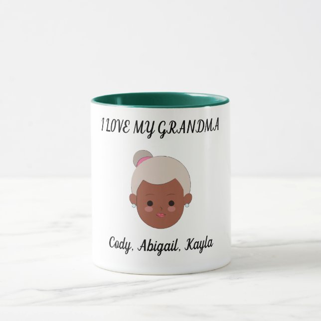 "Eu Amo Minha Avó" duas xícara de café tonta. Cane (Centro)