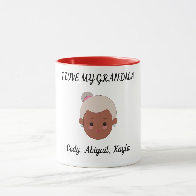 "Eu Amo Minha Avó" duas xícara de café tonta. Cane (Centro)