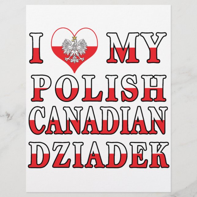 Eu Amo Minha Bandeja Polonesa Canadiana Dziadek (Frente)