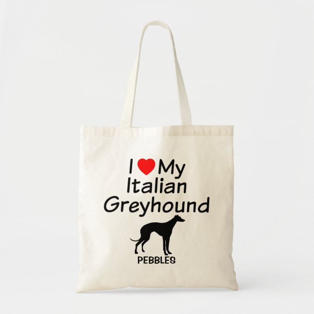 Eu Amo Minha Bolsa De Cachorro De Ganha Italiana (Frente)