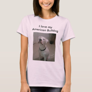 Eu amo minha camisa americana do buldogue