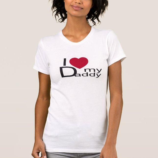 Eu amo minha camisa das mulheres do pai (Frente)