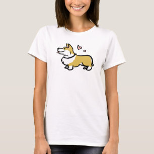 Eu amo minha camisa do corgi
