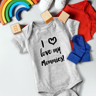 Eu amo minha camisa do jérsei do bebê das mamãs
