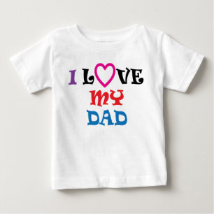 Eu amo minha camisa do pai T