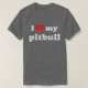 Eu amo minha camisa do pitbull t (Frente do Design)