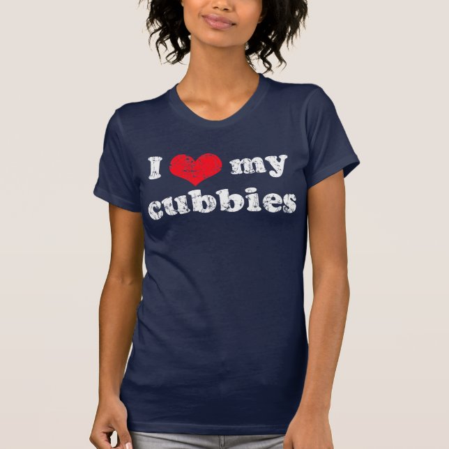 Eu amo minha camisa dos cubbies t (Frente)