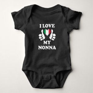 Eu amo minha camisa italiana do bebê da avó de