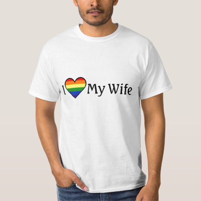 Eu amo minha camisa lésbica <3 do coração do (Frente)