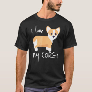 Eu Amo Minha Camiseta Corgis Cachorro Corgi