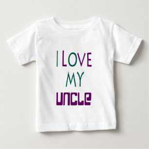 Eu Amo Minha Camiseta de Bebê Tio