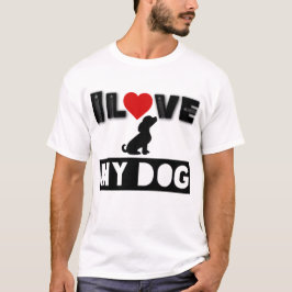 Eu amo minha camiseta de cão, amor de cão, mãe de