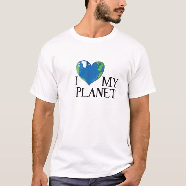 Eu amo minha camiseta do planeta (Frente)