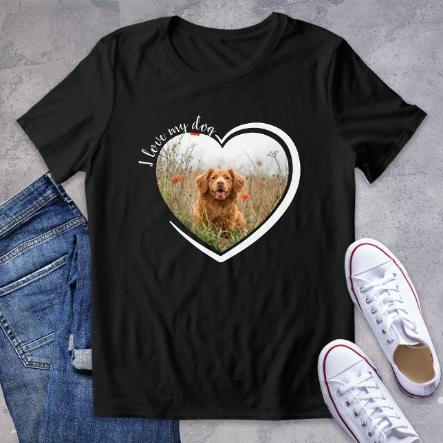 Eu Amo Minha Camiseta Foto De Coração De Cão (Criador carregado)