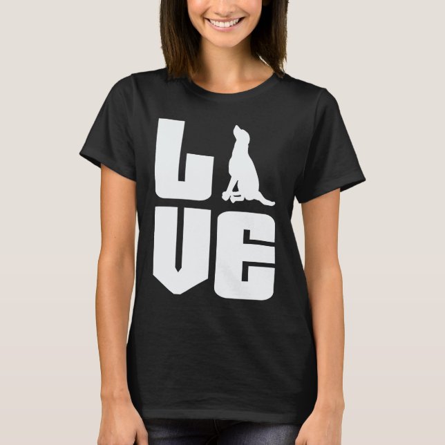 Eu Amo Minha Camiseta Labrador Retriever Cachorro  (Frente)