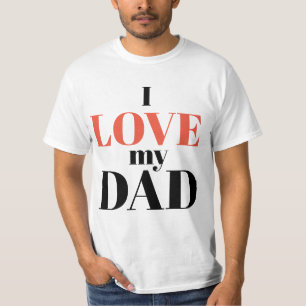 EU AMO MINHA camiseta PAI