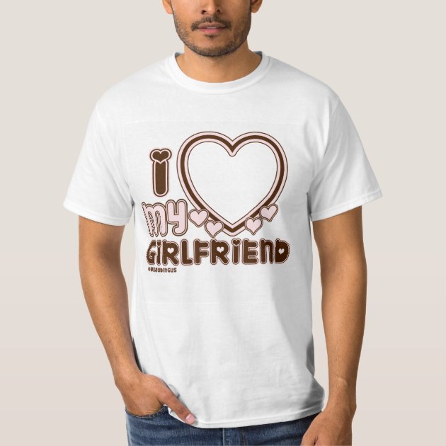 Eu Amo Minha Camiseta Personalizada Namorada - Zazzle Portugal