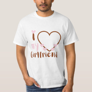 Eu Amo Minha Camiseta Personalizada Namorada