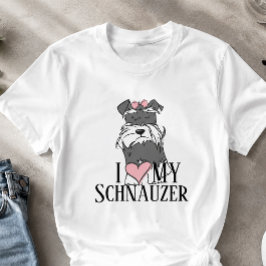 Eu Amo Minha Camiseta Schnauzer