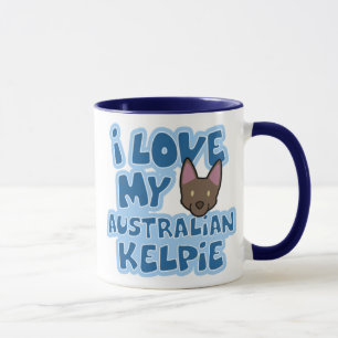 Eu amo minha caneca australiana do Kelpie