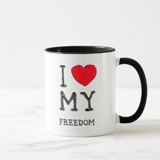 Eu amo minha caneca {da liberdade} (Direita)
