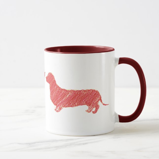 Eu Amo Minha Caneca Dachshund (Direita)