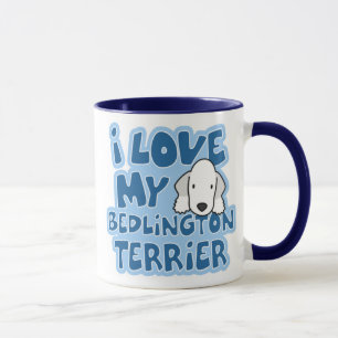 Eu amo minha caneca de Bedlington Terrier