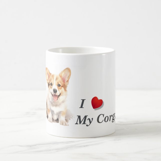 Eu Amo Minha Caneca De Café De Corgi (Centro)