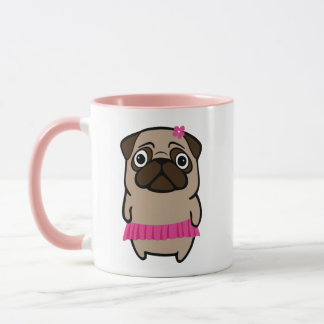 Eu amo minha caneca de café do Pug