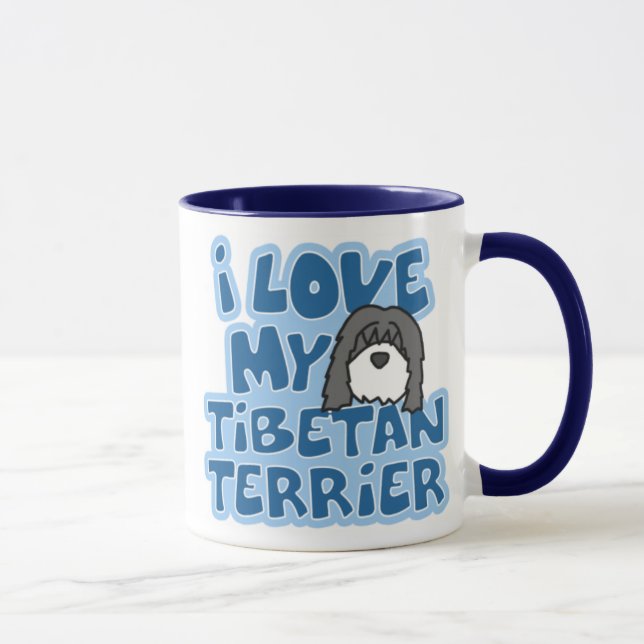 Eu amo minha caneca de Terrier tibetano (Direita)