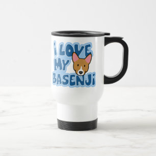 Eu amo minha caneca de viagem de Basenji