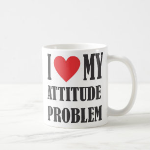 Eu amo minha caneca do problema da atitude