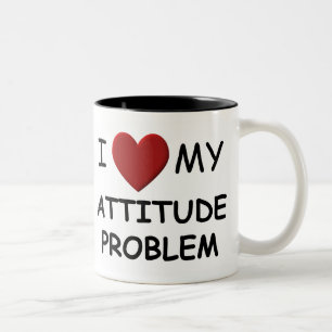 Eu amo minha caneca do problema da atitude