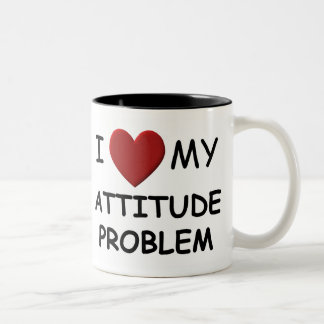 Eu amo minha caneca do problema da atitude