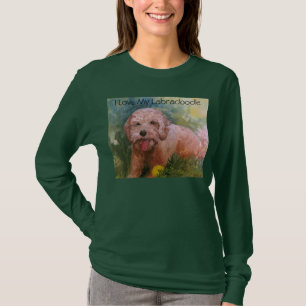 Eu amo minha Capa longa da camisa de Labradoodle T
