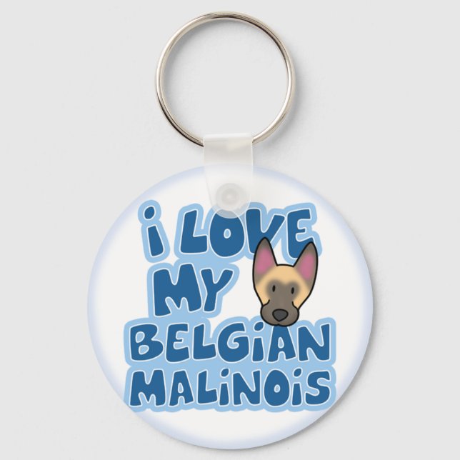 Eu Amo Minha Chaveiro Malinois (Frente)