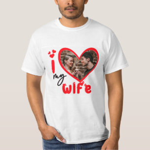 Eu Amo Minha Esposa Foto Personalizada De Camiseta