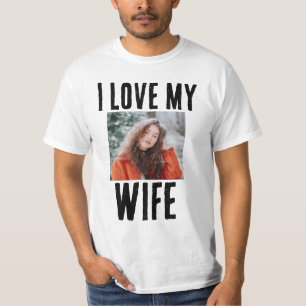 EU AMO MINHA ESPOSA FOTO PERSONALIZADA DE T-SHIRT