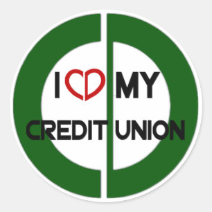 Eu amo minha etiqueta de Credit Union