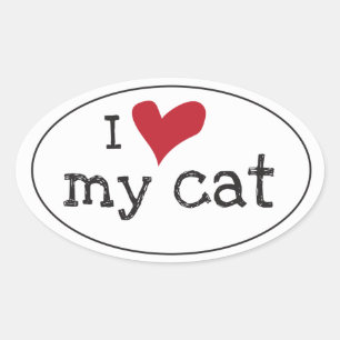 Eu amo minha etiqueta do gato