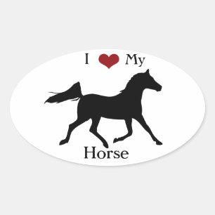 Eu amo minha etiqueta oval #2 do cavalo